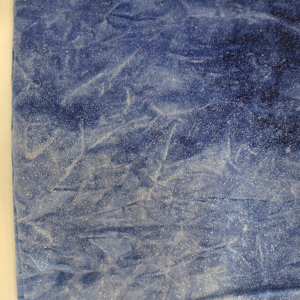 American Apparel Blue Velvet Sparkly Y2K Set Mini Skirt Crop Top Festival Rave - Picture 4 of 10